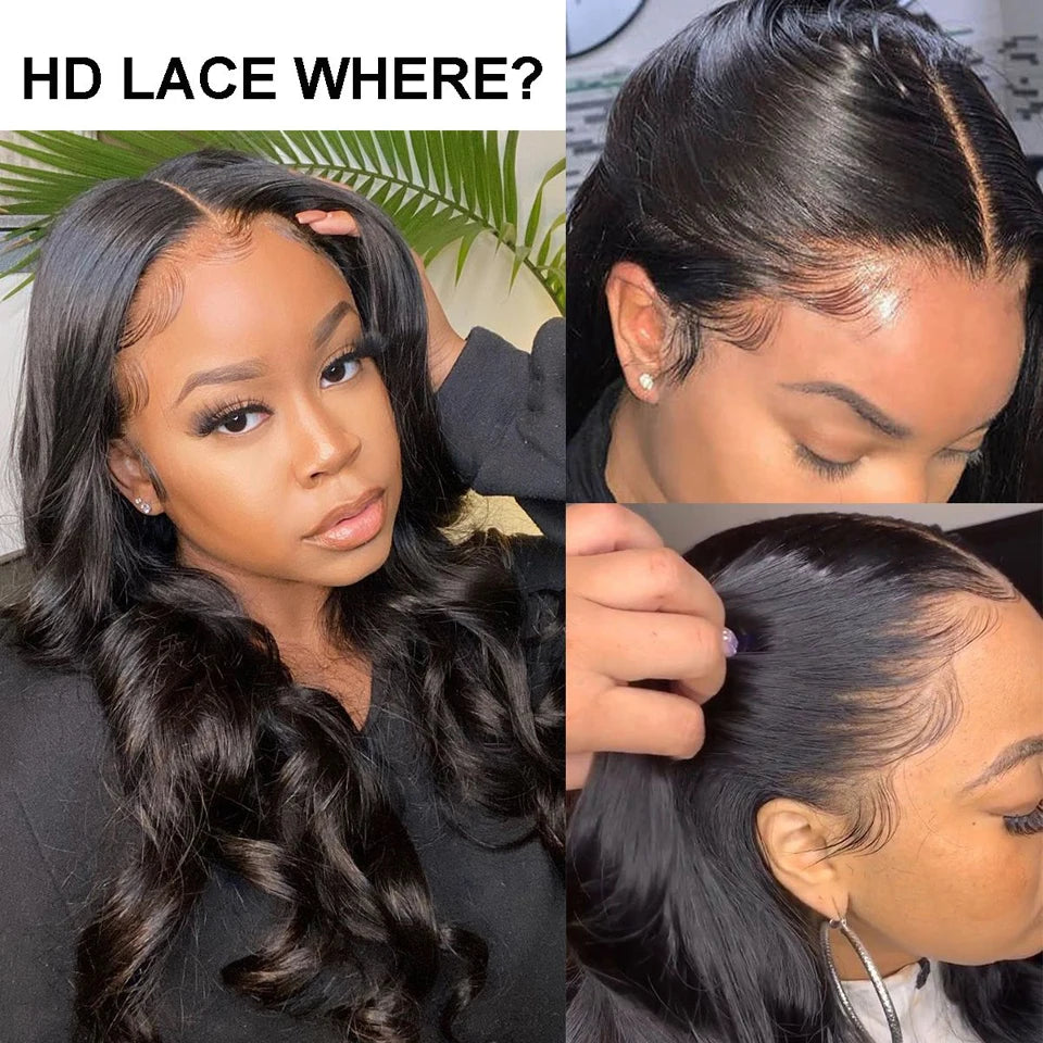 Body Wave Human Hair Bundles With HD Lace Frontal Brazilian Remy Hair