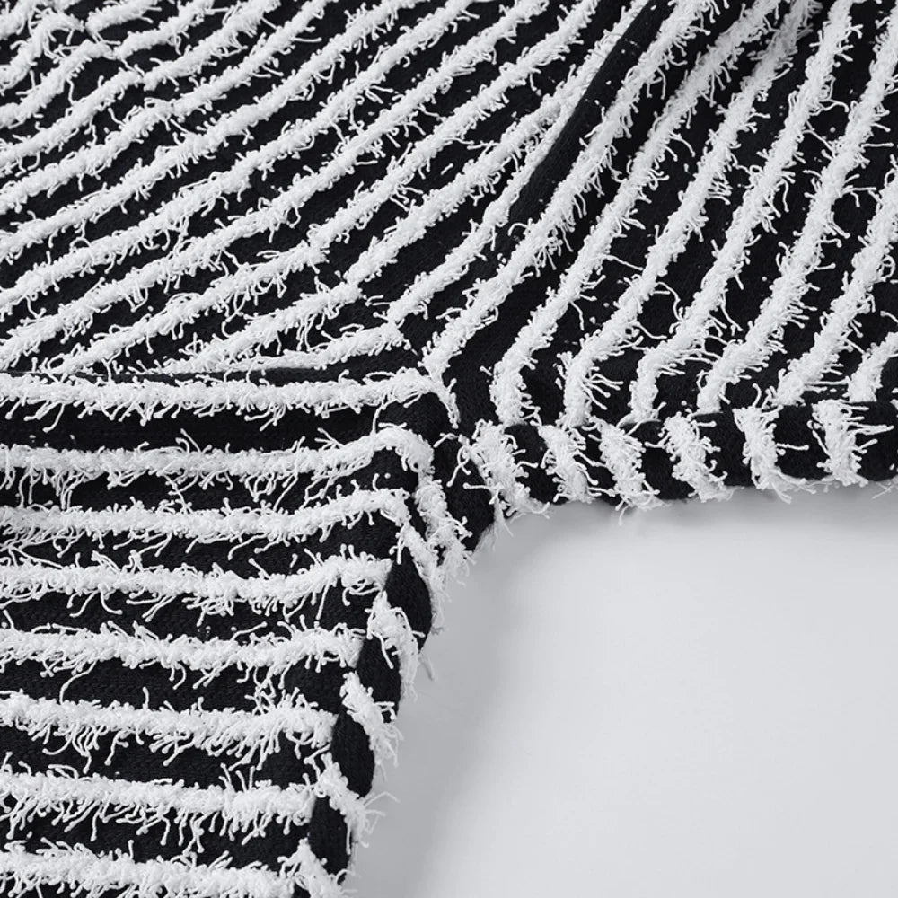 Fuzzy Black and white pants