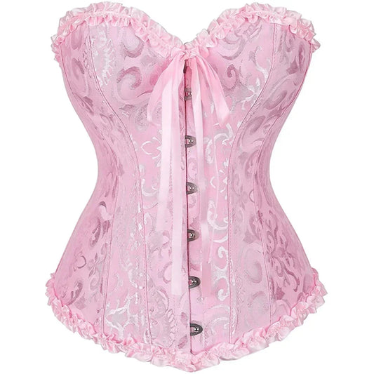 Sexy Lace up Floral Lingerie Vintage corset